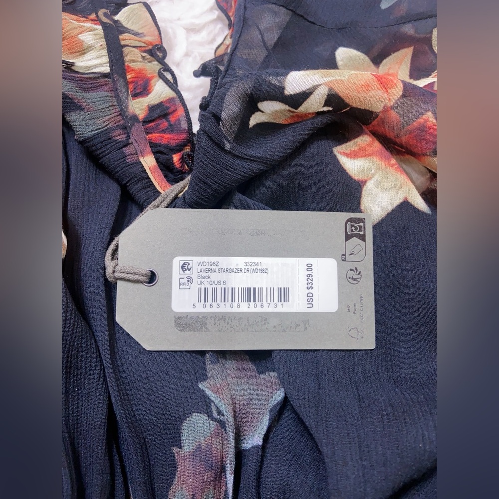 NWT AllSaints Laverna Stargazer Floral Print Dress - Picture 7 of 9